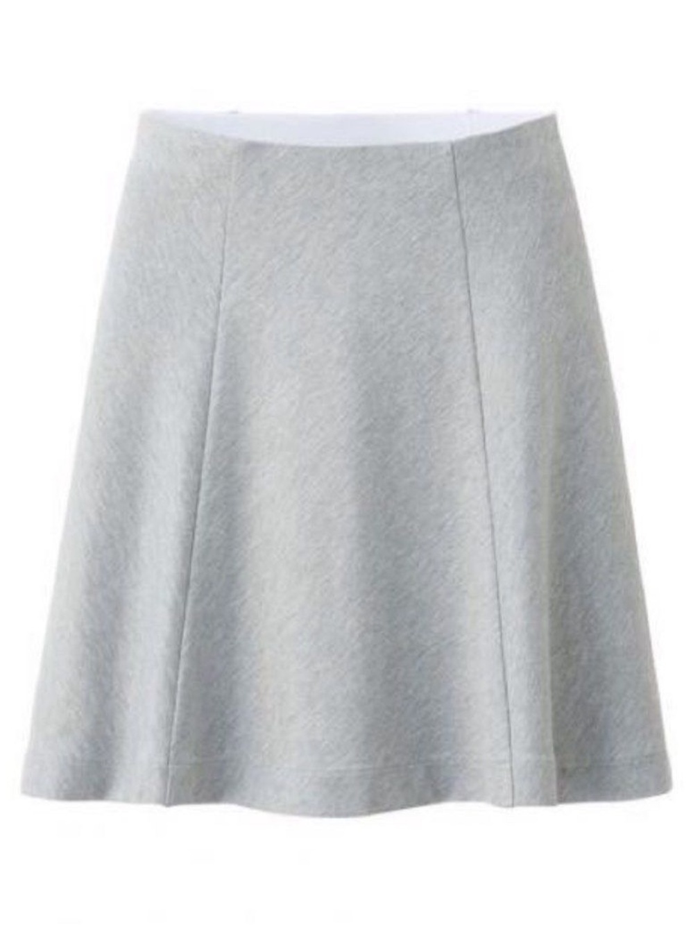Uniqlo Women’s Ponte Flare Skirt in Light Gray